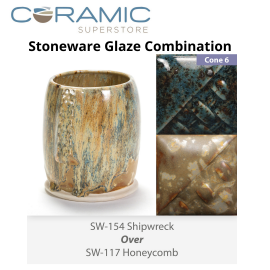 Shipwreck SW154 Over Honeycomb SW117 Stoneware Combination Shipwreck SW154 Over Honeycomb SW117 Stoneware Combination